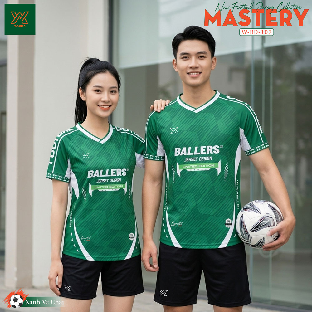 Áo Bóng Đá WARRA W-BD 107 Màu Xanh Ve Chai - Ảnh 6